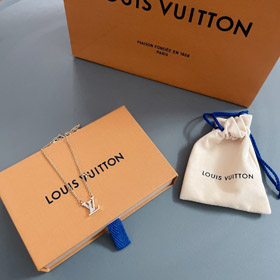 Louis Vuitton LV full diamond letter necklace-3955