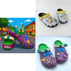 New Crocs The Simpsons Burger Shop clogs-5960  