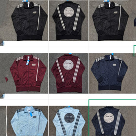 Adidas Three-Stripe Retro Stand-Collar Zip-Up Track Jacket-6739  